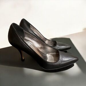 Cole Haan size 7 black leather pencil heel pumps